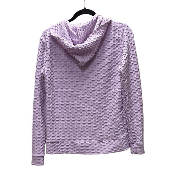 White Birch Honeycomb Lilac Full Zip Up Hooded Lightweight Jacket - Picture 2 of 9